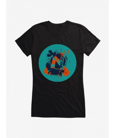 Nerf Nation Splatter Graphic Girls T-Shirt $9.56 T-Shirts