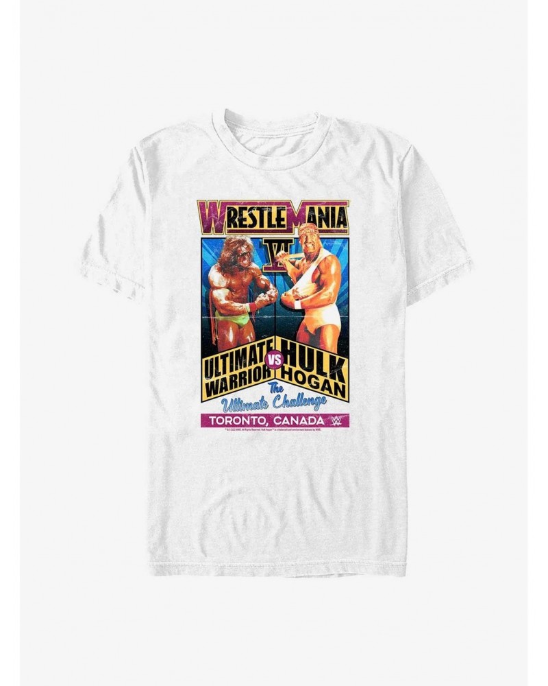 WWE WrestleMania 6 The Ultimate Challenge Ultimate Warrior vs. Hulk Hogan T-Shirt $6.31 T-Shirts