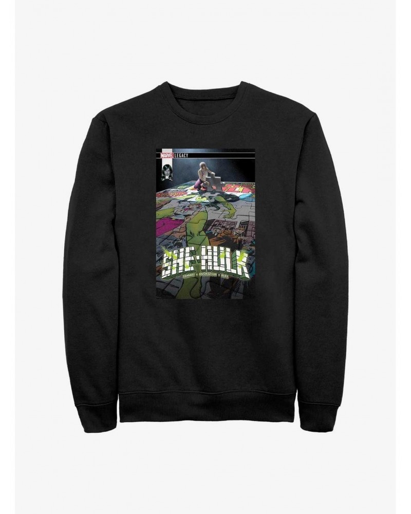 Marvel She Hulk Puzzle Comic Cover Sweatshirt $12.69 Sweatshirts