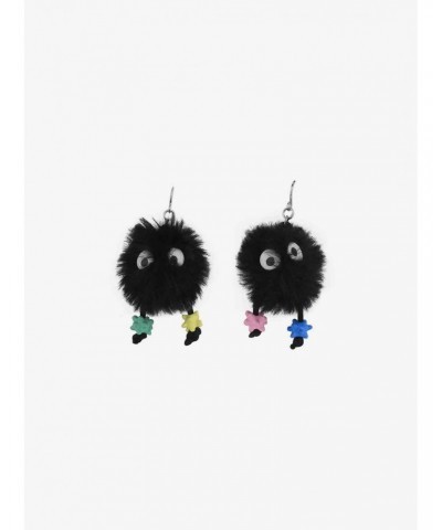 Studio Ghibli Spirited Away Soot Sprite Fuzzy Drop Earrings $3.07 Earrings