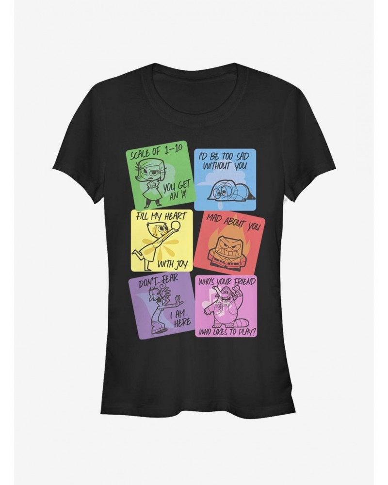 Disney Pixar Inside Out V-Day Cards Girls T-Shirt $6.77 T-Shirts