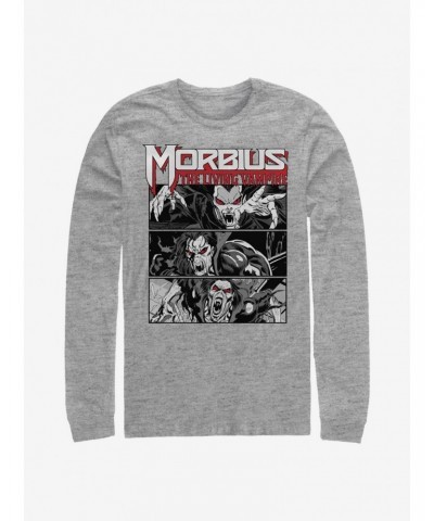 Marvel Morbius The Living Vampire Panels Long-Sleeve T-Shirt $10.79 T-Shirts