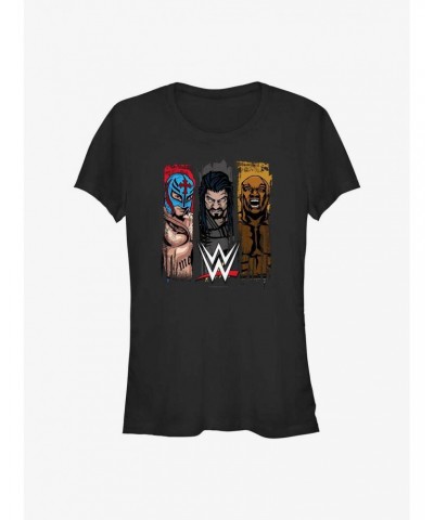 WWE Rey Mysterio, Roman Reigns & Bobby Lashley Girls T-Shirt $8.37 T-Shirts