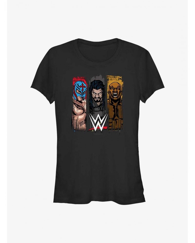 WWE Rey Mysterio, Roman Reigns & Bobby Lashley Girls T-Shirt $8.37 T-Shirts