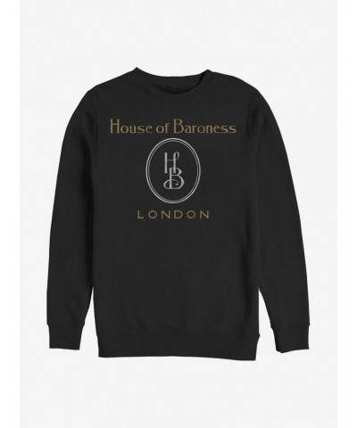 Disney Cruella House Of Baroness Logo Crew Sweatshirt $17.71 Sweatshirts