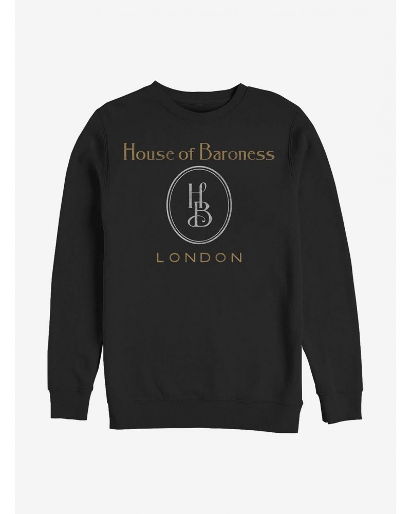 Disney Cruella House Of Baroness Logo Crew Sweatshirt $17.71 Sweatshirts