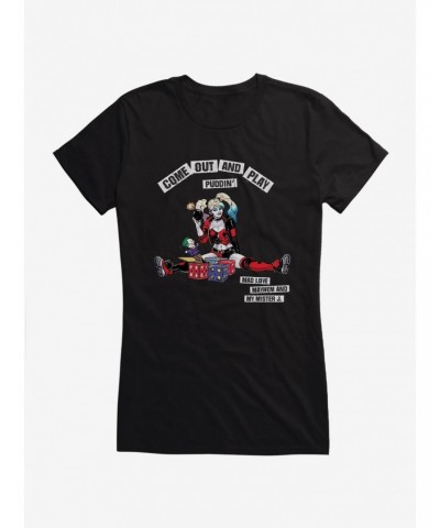 DC Comics Batman Harley Quinn Come Out And Play Girls T-Shirt $5.98 T-Shirts