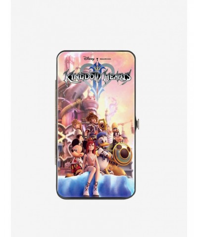 Disney Kingdom Hearts II 6 Character Group Pose Castle Pinks Hinged Wallet $9.41 Wallets