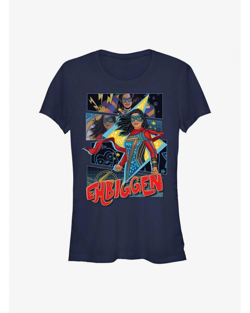 Marvel Ms. Marvel Embiggen Girls T-Shirt $6.18 T-Shirts