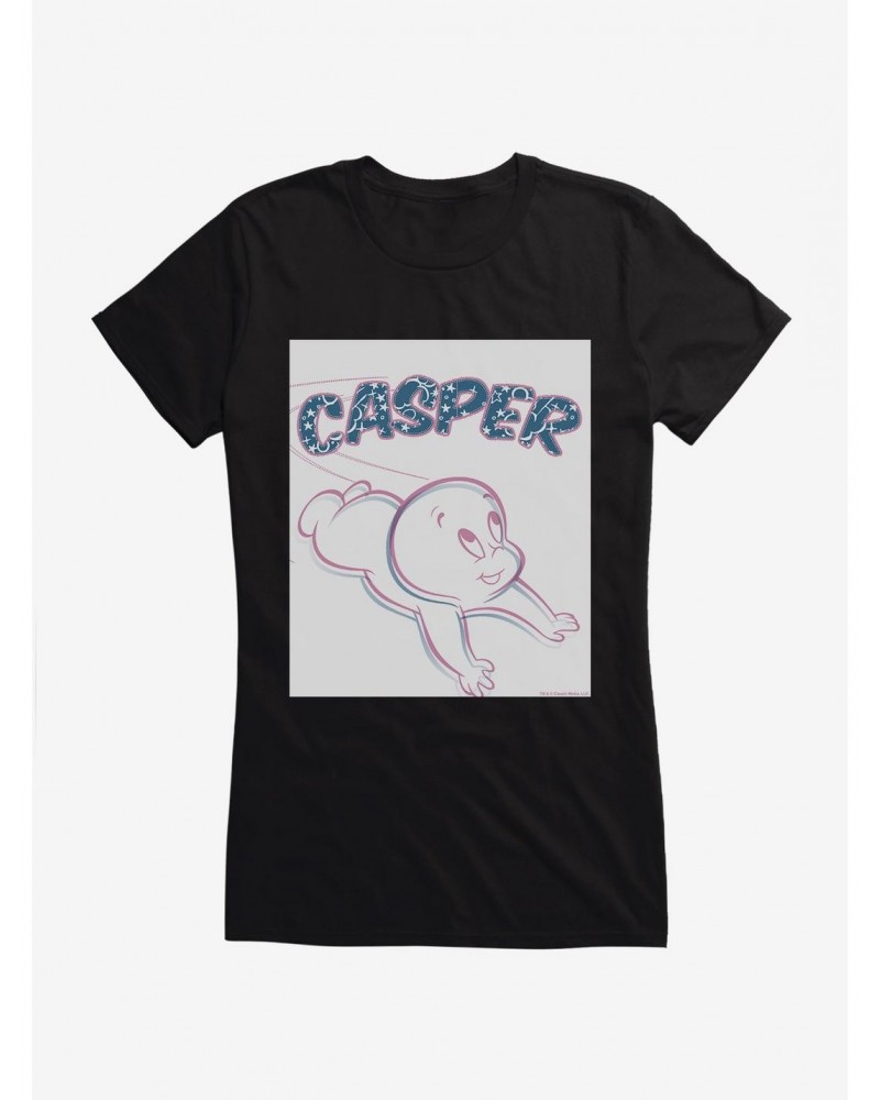 Casper The Friendly Ghost Starry Title Girls T-Shirt $12.20 T-Shirts