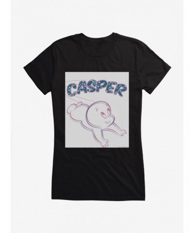 Casper The Friendly Ghost Starry Title Girls T-Shirt $12.20 T-Shirts