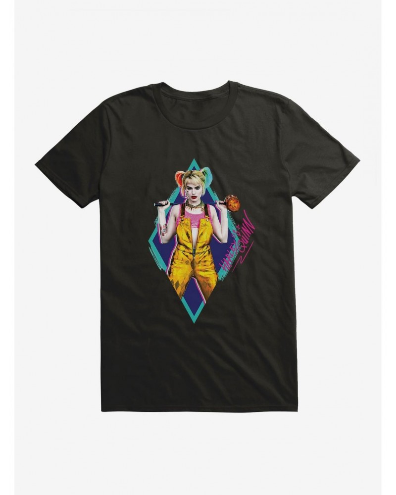 DC Comics Birds Of Prey Harley Quinn Neon Diamond T-Shirt $6.88 T-Shirts