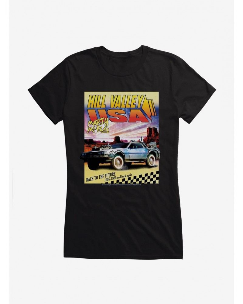 Back To The Future Hill Valley USA Girls T-Shirt $6.37 T-Shirts