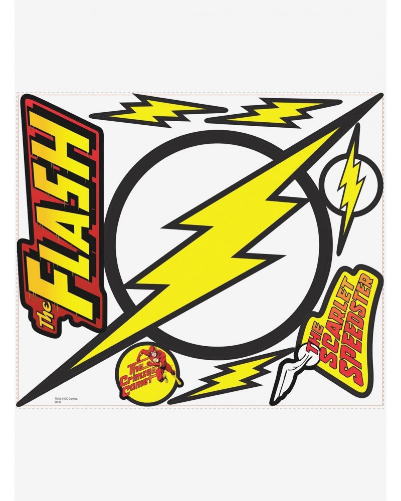 DC Comics The Flash Classic Logo Peel And Stick Giant Wall Decals $6.62 Decals