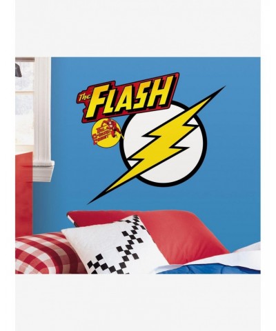 DC Comics The Flash Classic Logo Peel And Stick Giant Wall Decals $6.62 Decals