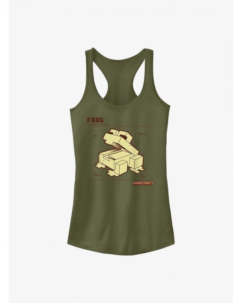 Minecraft Frog Schematic Girls Tank $6.77 Tanks