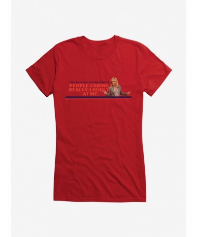 Parks And Recreation People Caring Loudly Girls T-Shirt $7.15 T-Shirts