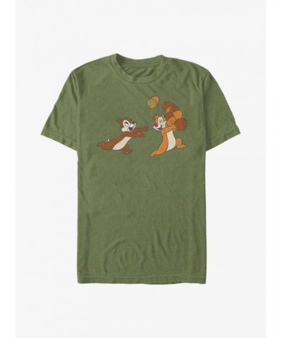 Extra Soft Disney Chip 'n' Dale Acorn Big Characters T-Shirt $9.27 T-Shirts