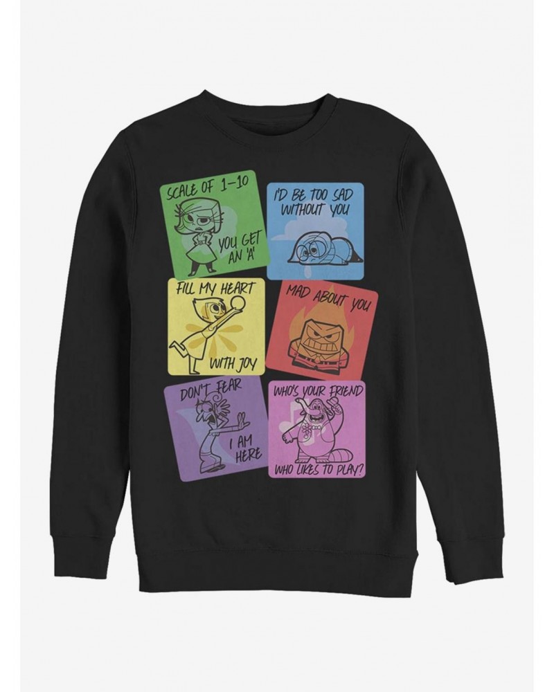 Disney Pixar Inside Out V-Day Cards Crew Sweatshirt $10.33 Sweatshirts