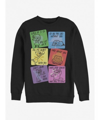 Disney Pixar Inside Out V-Day Cards Crew Sweatshirt $10.33 Sweatshirts