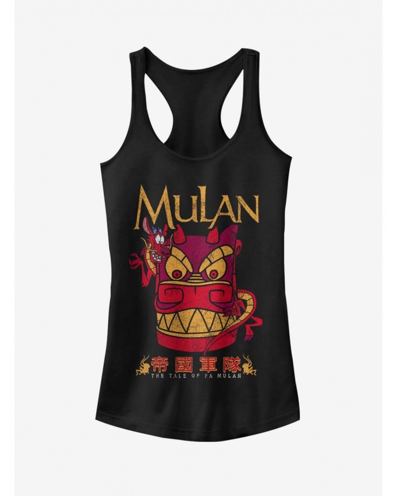 Disney Mulan Mushu Stone Dragon Head Girls Tank $9.36 Tanks