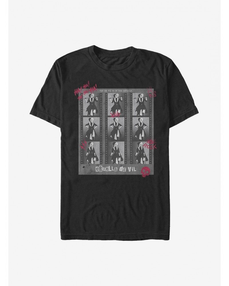 Disney Cruella Film Negatives T-Shirt $11.95 T-Shirts