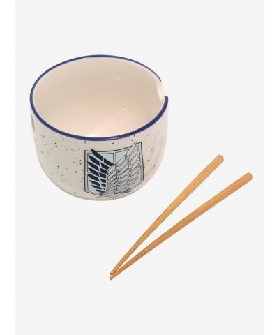 Attack On Titan Speckled Ramen Bowl With Chopsticks $5.89 Chopsticks