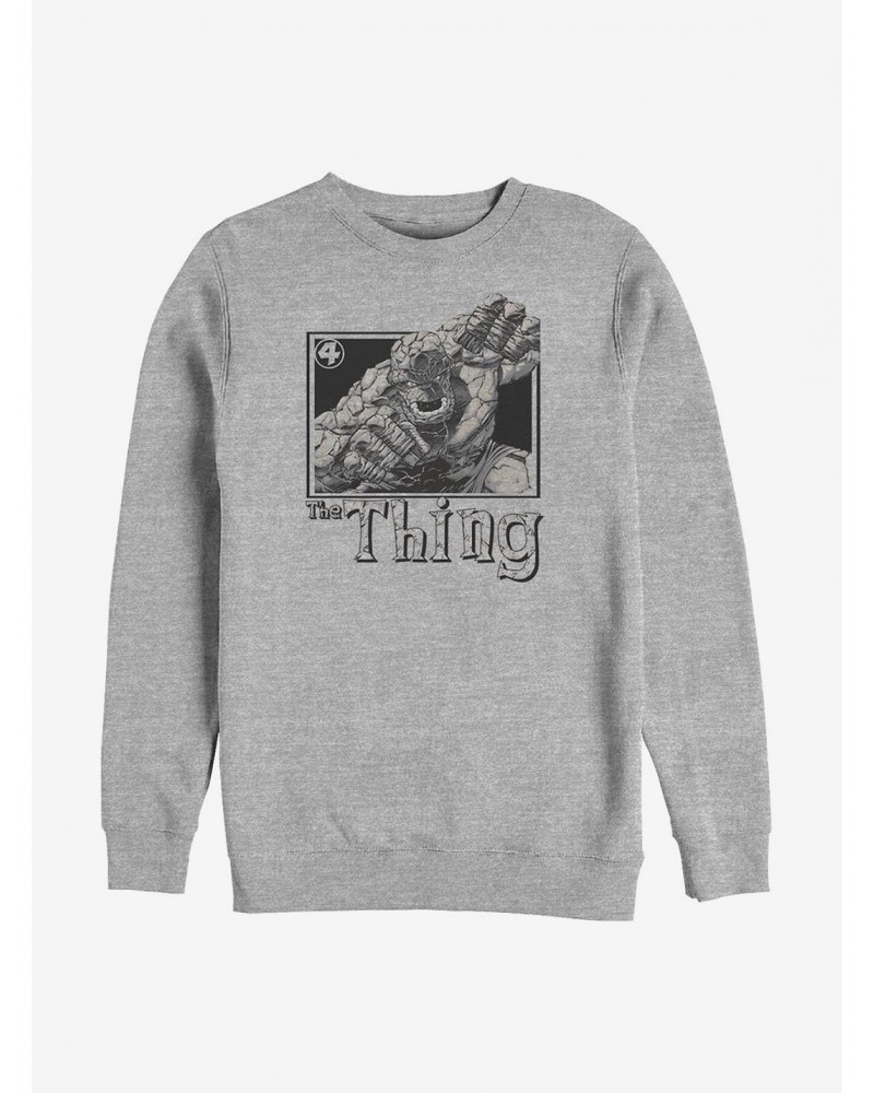 Marvel Fantastic Four Thing Pose Crew Sweatshirt $12.99 Sweatshirts