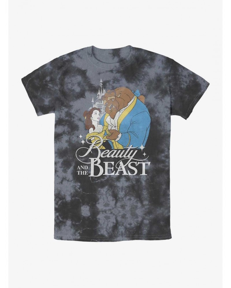 Disney Beauty and the Beast Classic Poster Tie-Dye T-Shirt $11.91 T-Shirts