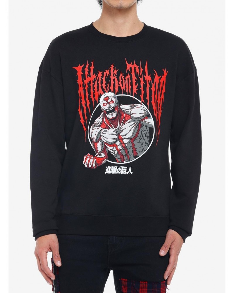 Attack On Titan Armored Titan Metal Sweatshirt $14.68 Sweatshirts