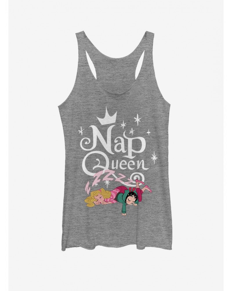 Disney Ralph Breaks The Internet Aurora Nap Queen Grey Girls Tank Top $7.46 Tops