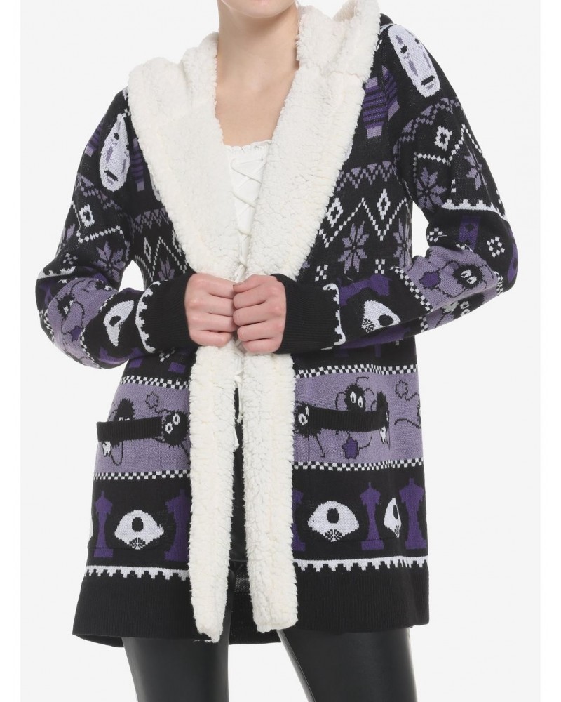 Her Universe Studio Ghibli Spirited Away Fair Isle Sherpa Girls Open Cardigan $23.60 Cardigans