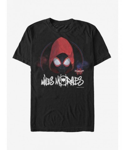 Marvel Spider-Man: Into The Spider-Verse Hooded Miles T-Shirt $6.37 T-Shirts