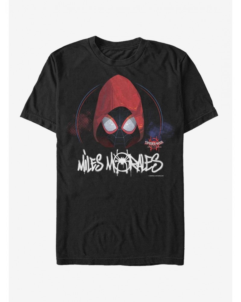 Marvel Spider-Man: Into The Spider-Verse Hooded Miles T-Shirt $6.37 T-Shirts