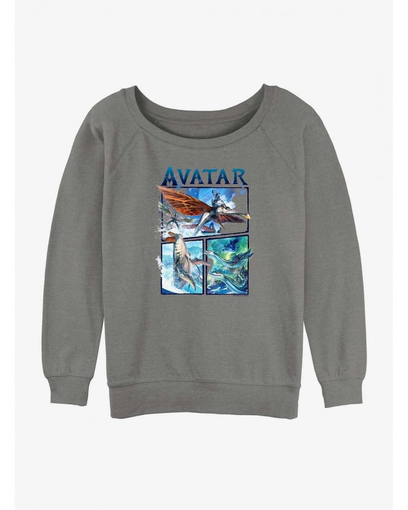 Avatar: The Way of Water Air and Sea Girls Slouchy Sweatshirt $14.17 Sweatshirts