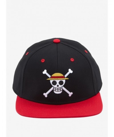 One Piece Straw Hats Jolly Roger Snapback Hat $5.29 Hats