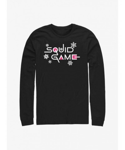 Squid Game Snowflake Logo Long-Sleeve T-Shirt $12.63 T-Shirts