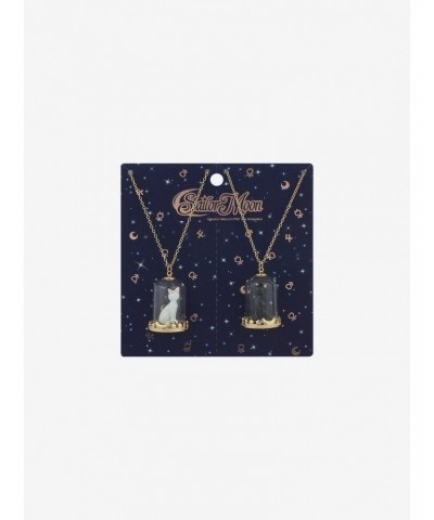 Sailor Moon Luna & Artemis Dome Best Friend Necklace Set $5.68 Necklace Set