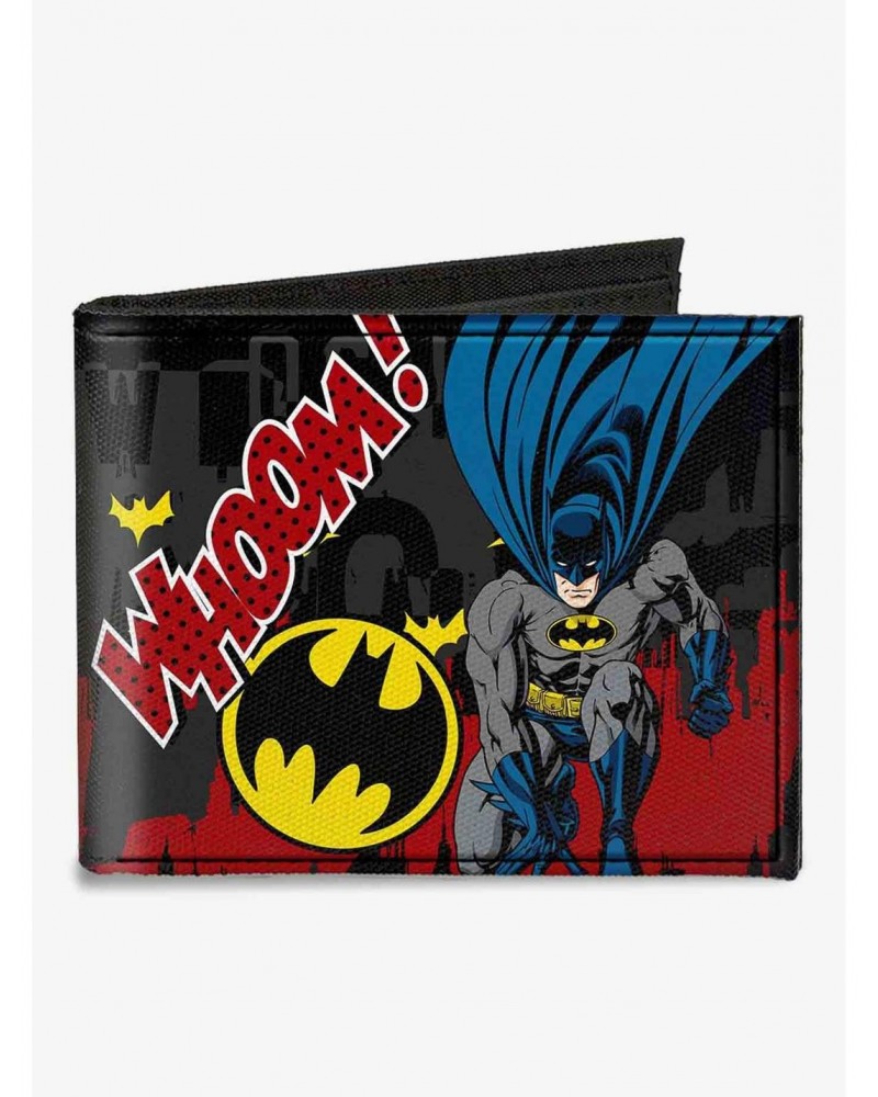 DC Comics Batman Action Poses Whoom Canvas Bifold Wallet $8.57 Wallets