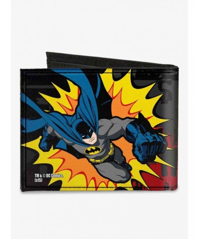 DC Comics Batman Action Poses Whoom Canvas Bifold Wallet $8.57 Wallets