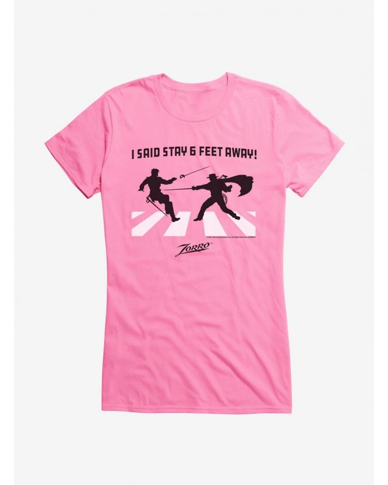 Zorro Six Feet Away Girls T-Shirt $6.77 T-Shirts