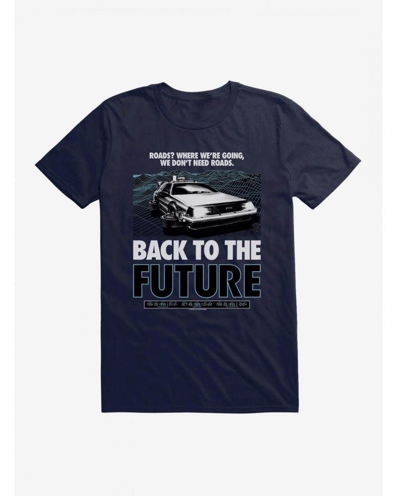 Back To The Future No Roads T-shirt $7.46 T-Shirts