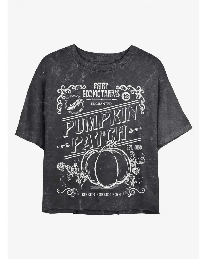 Disney Cinderella Fairy Godmother's Pumpkin Patch Mineral Wash Crop Girls T-Shirt $8.67 T-Shirts