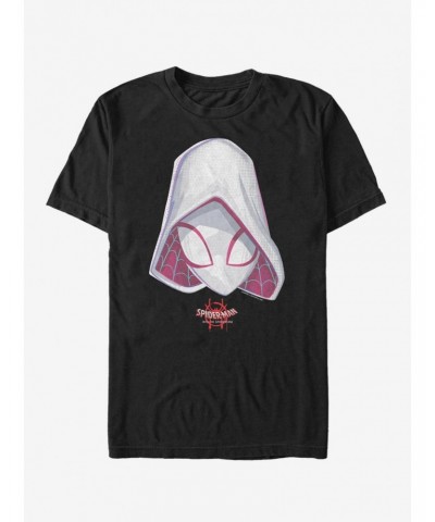 Marvel Spider-Man: Into The Spider-Verse Ghost-Spider Face T-Shirt $6.99 T-Shirts