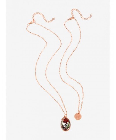 Disney Beauty And The Beast Rose Layered Necklace $6.32 Necklaces