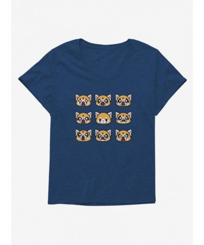 Aggretsuko Metal Emotions Girls T-Shirt Plus Size $6.94 T-Shirts