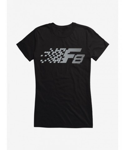 The Fate Of The Furious Gray Squared Logo Girls T-Shirt $9.56 T-Shirts