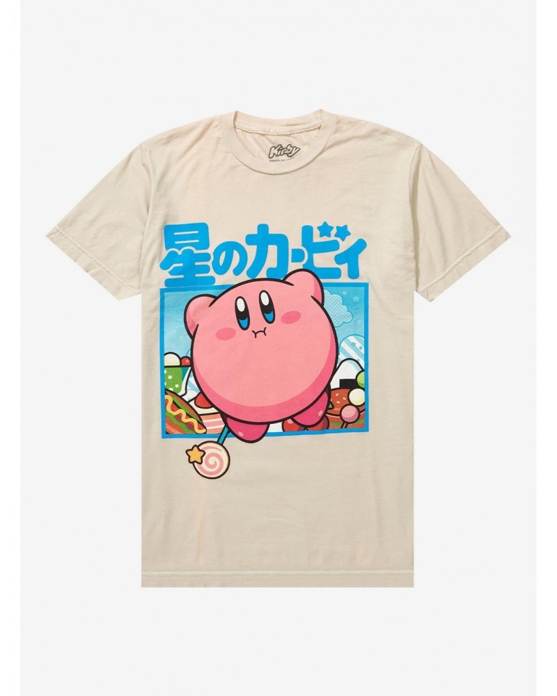 Kirby Snack Inhaler Boyfriend Fit Girls T-Shirt $6.97 T-Shirts