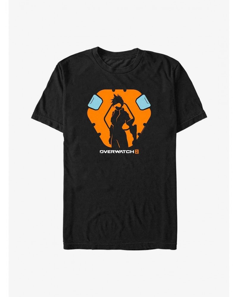 Overwatch 2 Tracer Silhouette T-Shirt $8.37 T-Shirts