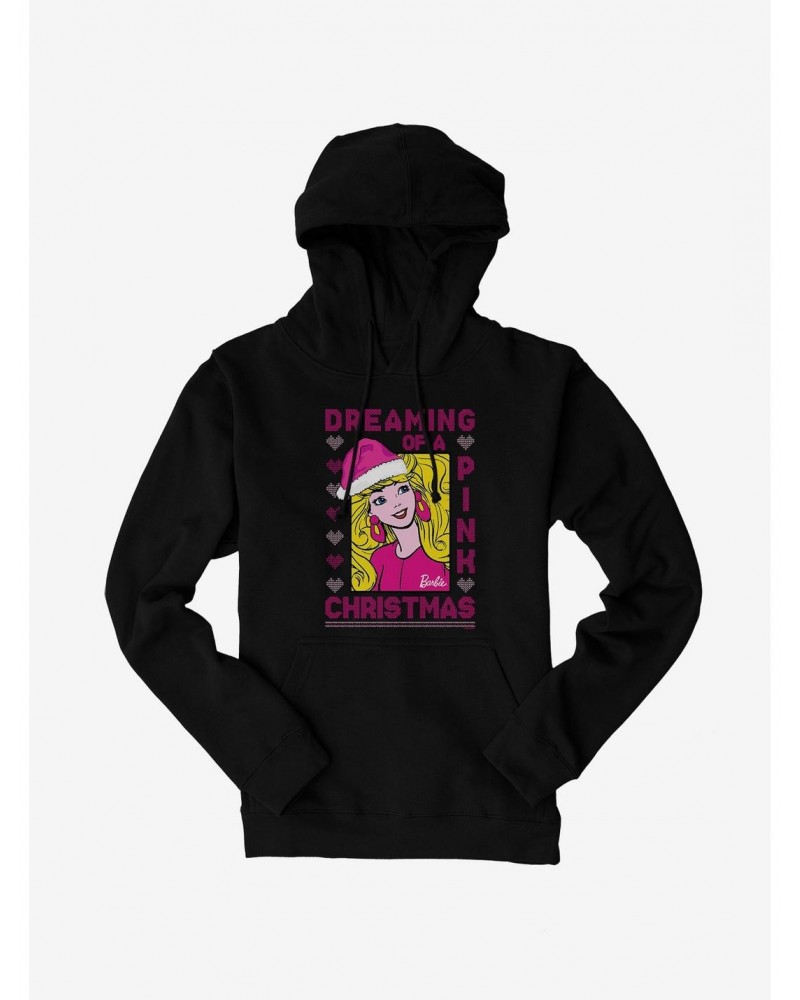 Barbie Dreaming Of A Pink Ugly Christmas Pattern Hoodie $16.16 Hoodies